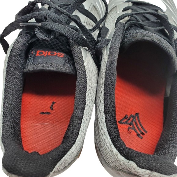 Adidas Predator Sala Soccer Sneakers Shoes Mens Size 8 Silver Black Lace Up - Picture 6 of 7